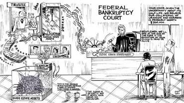Federal bankruptcy court cartoon