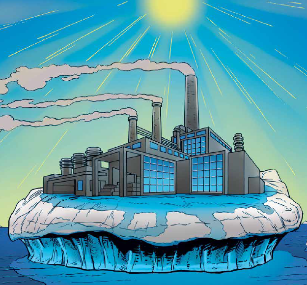 A factory on a moving iceberg 