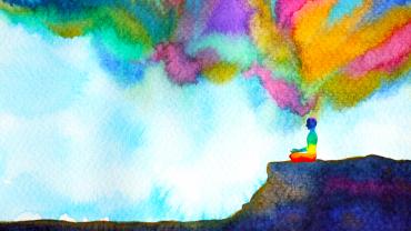 Meditation of rainbow thoughts